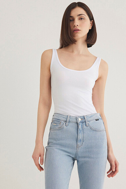 Kadın Askılı Basic Atlet 164156-620 Beyaz (2)