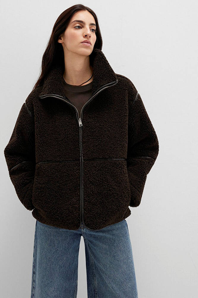 Kadın Dik Yaka Ceket 1110719-70219 Siyah 