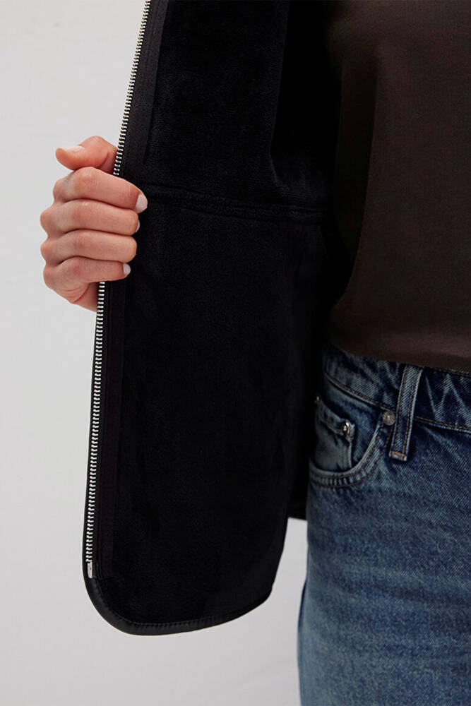 Kadın Dik Yaka Ceket 1110719-70219 Siyah 