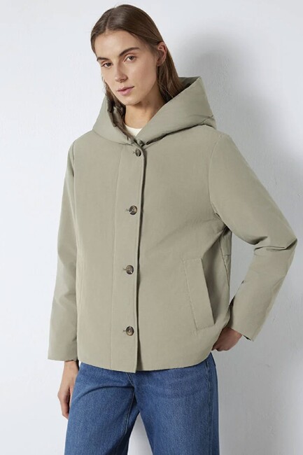Kadın Kapüşonlu Ceket 1110814-71818 Haki (1)