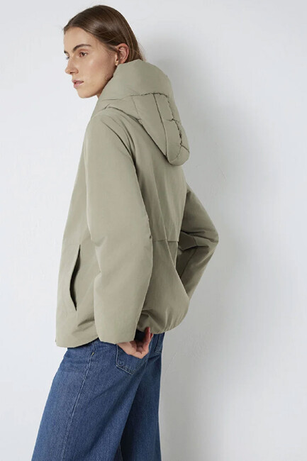 Kadın Kapüşonlu Ceket 1110814-71818 Haki - Thumbnail