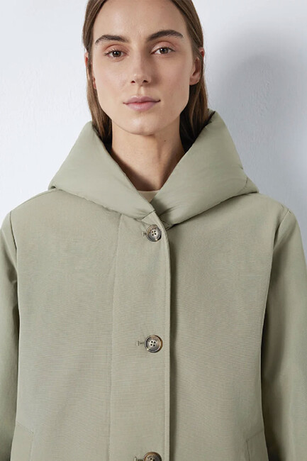 Kadın Kapüşonlu Ceket 1110814-71818 Haki - Thumbnail