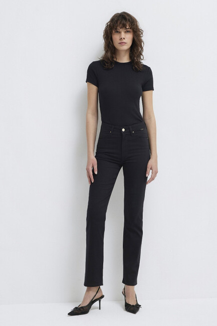 Mavi Kadın Kendra Black Gold Nıghts Pant Jean 1074622002 Siyah (1)