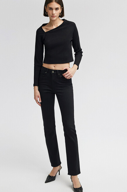 Mavi Kadın Kendra Black Gold Nıghts Pant Jean 1074622002 Siyah (2)
