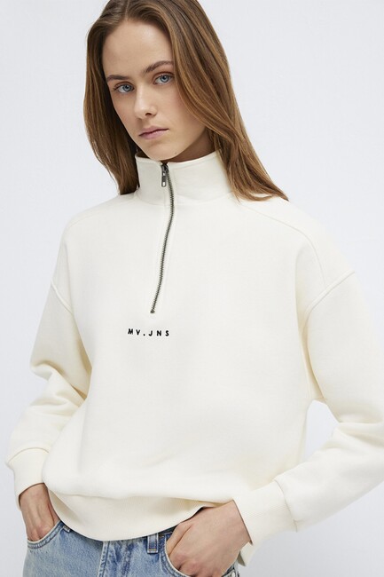 Mavi Kadın Logo Baskılı Sweat 1S10533-89145 Ekru (2)