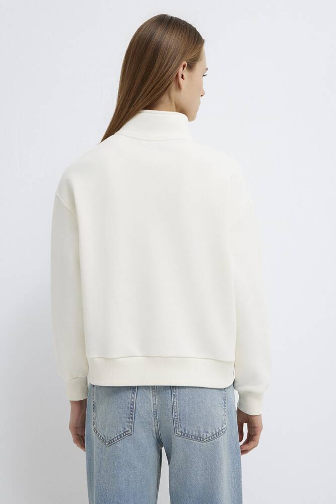 Mavi Kadın Logo Baskılı Sweat 1S10533-89145 Ekru 