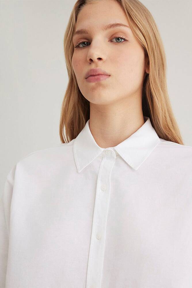 Mavi Kadın Uzun Kollu Gömlek 1211028-620 Beyaz 