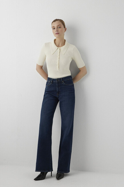 Mavi Kadın Victoria Gold Premium Jean Pantolon 101072-A3817 Lacivert  (2)