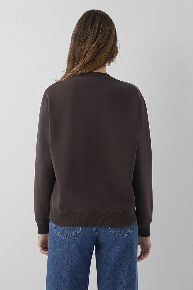 Mavi Kadın Yuvarlak Yaka Sweat 1S10571-70240 Kahve 