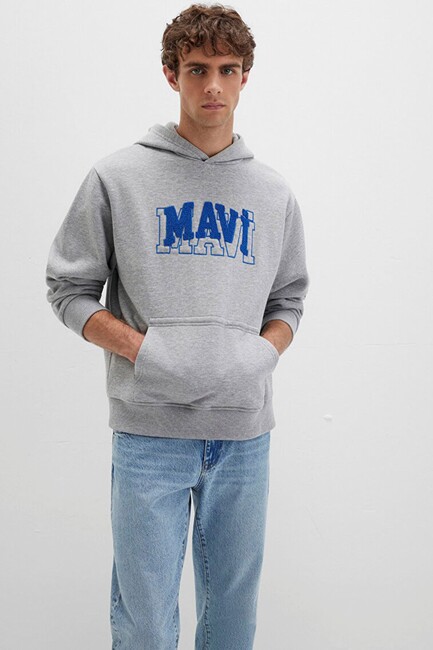 Mavi Kapüşonlu Sweat 0S10413-80018 Gri (1)