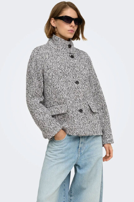Only Kadın Lulu Textured Ceket 15373263 Siyah