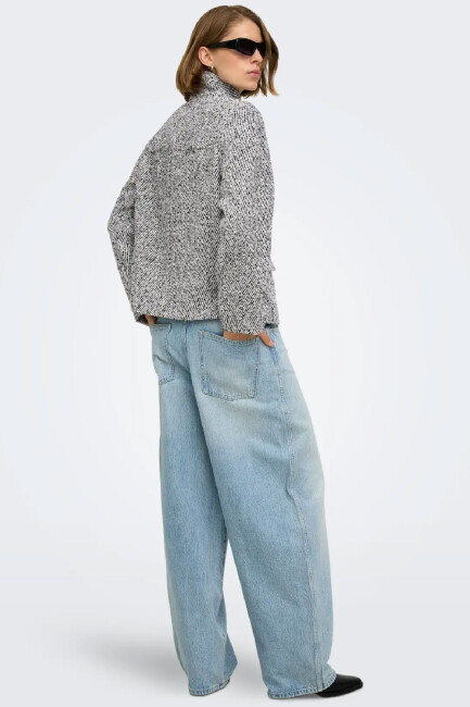 Only Kadın Lulu Textured Ceket 15373263 Siyah (1)