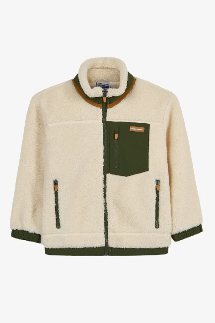 Skechers Erkek Çocuk Full Zip Pocket Ceket SK2620087-4339 Bej  (1)