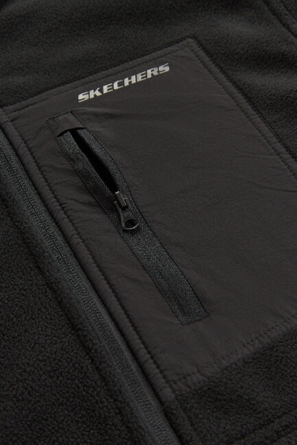 Skechers Erkek Full Zip Polar Ceket S2620087-3817 Siyah - 6