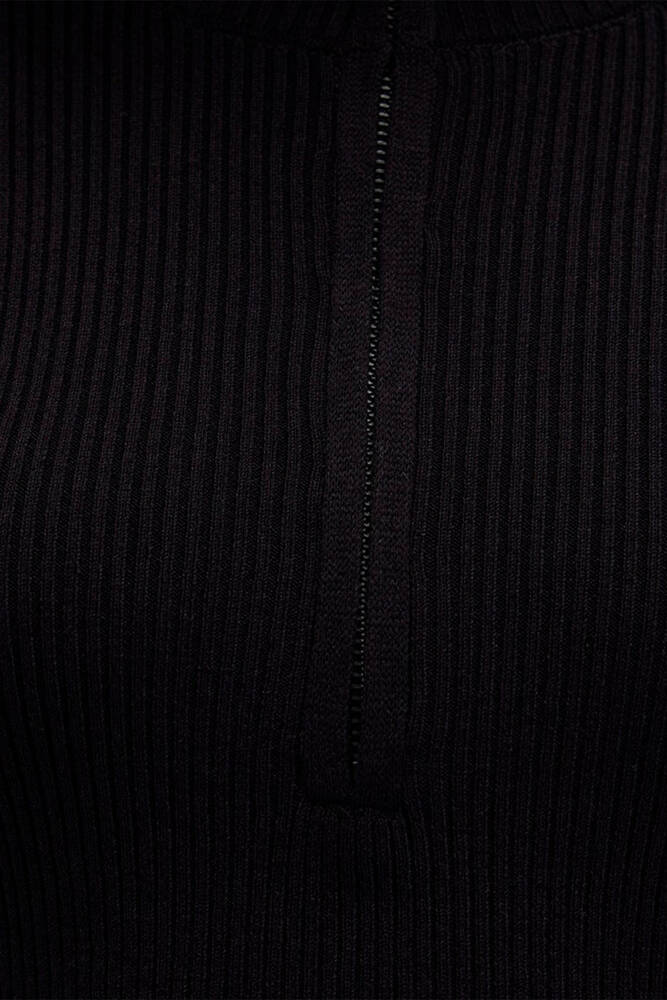 Yarım Fermuarlı Kazak 1710519-900 Siyah 