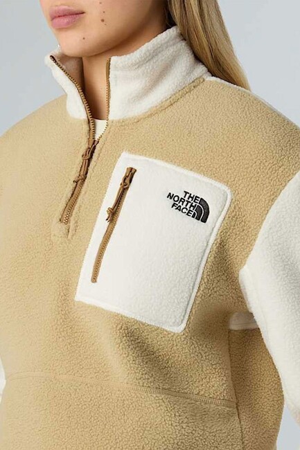 Yumıorı 1/4 Zıp Sweat NF0A8E893CG1 Bej - Thumbnail